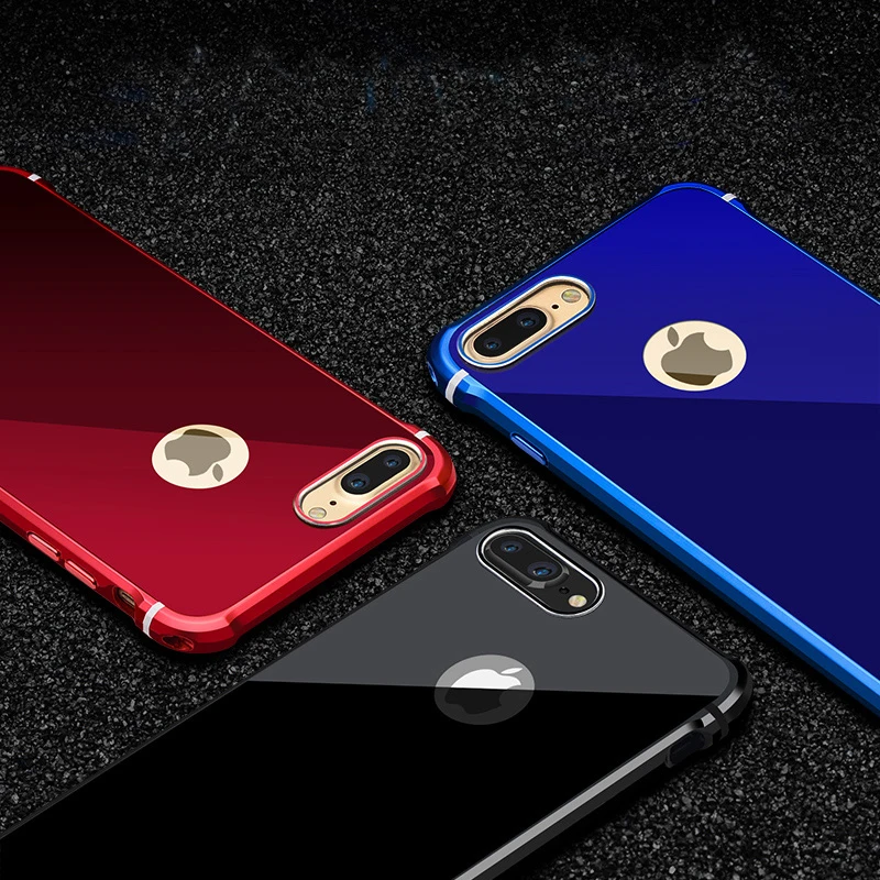 Алюминиевый металлический чехол для iPhone 7 Plus 6 6s 8 X 10 роскошный зеркальный