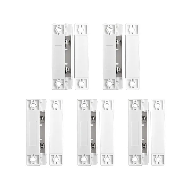 

5pcs/lot Wired Door Window Magnetic Sensor Switch for PTSN GSM Wired Alarm System Door Detector Durable