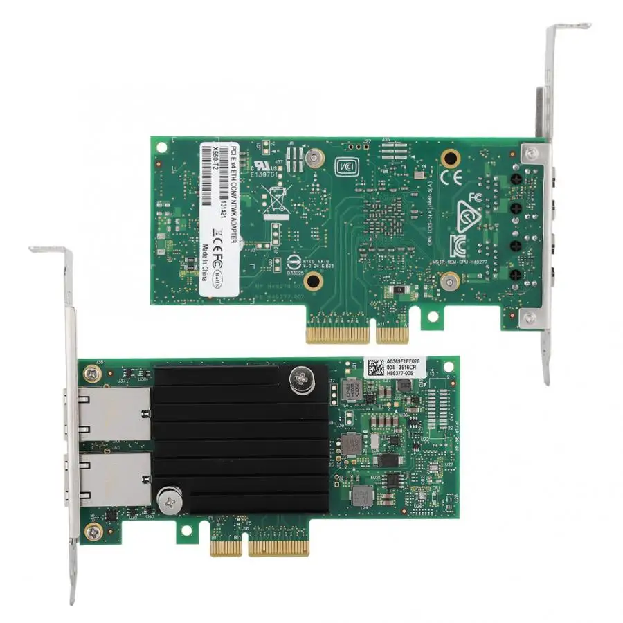 2 Порты и разъёмы Gigabit LAN карта сетевого адаптера сетевая для intel X550 T2 PCI E X4 10 Гбит/с