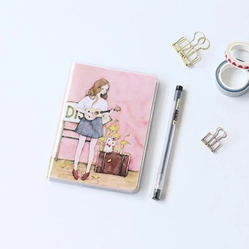 1 шт. A6 Kawaii PVC блокнот Bullet Journal Sketchbook милый дневник еженедельник блокнот офисные школьные канцелярские принадлежности 016033 - Цвет: Girl