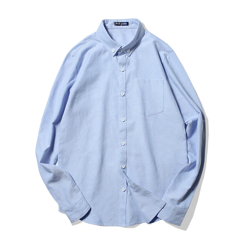 Повседневные рубашки для мужчин модные отдыха в литературном стиле однотонные