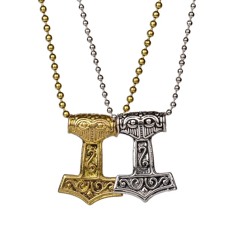 Мужское винтажное ожерелье в стиле панк фотомолот тора мифология бог ювелирные