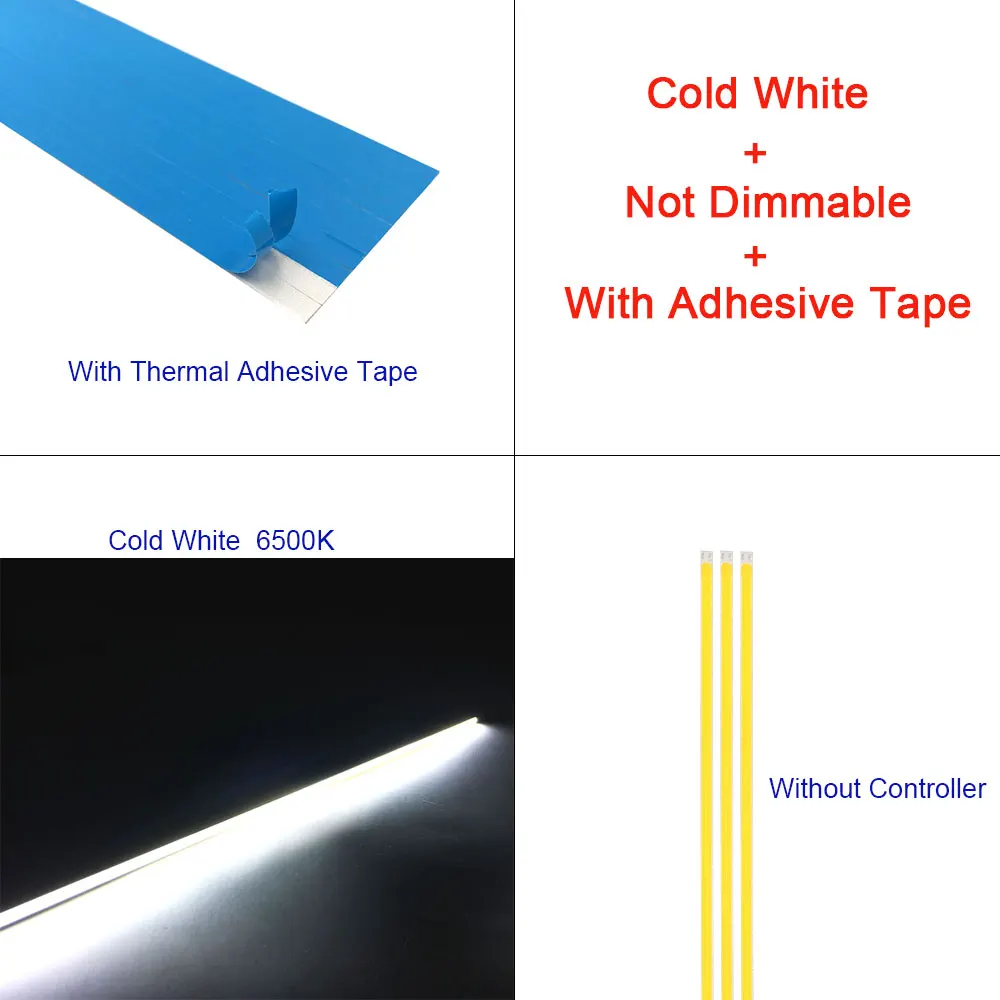 CW Tape 10 шт 12V затемнения удара светодиодный светильник полосы 20 см, 30 см, 40 см/50 см/60 см Теплый чистый белый светодиодный бар светильник s для выставки светильник ing лампа - Emitting Color: CW Tape