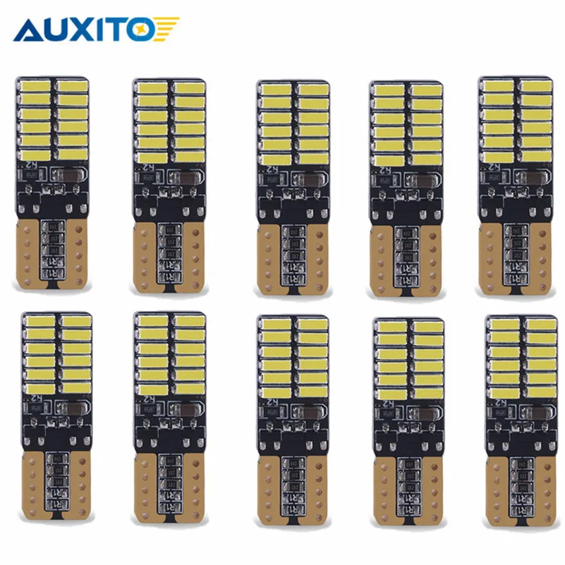 10x T10 светодиодный W5W Canbus лампа 3014 SMD 194 168 автомобилей просвет Автомобильные