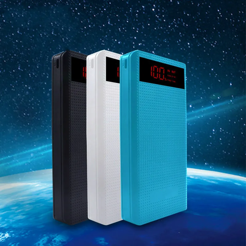 2018 New 30000MAh Power Bank with LED Screen Display Dual USB Charging External Battery Charger Portable For Samsung | Мобильные