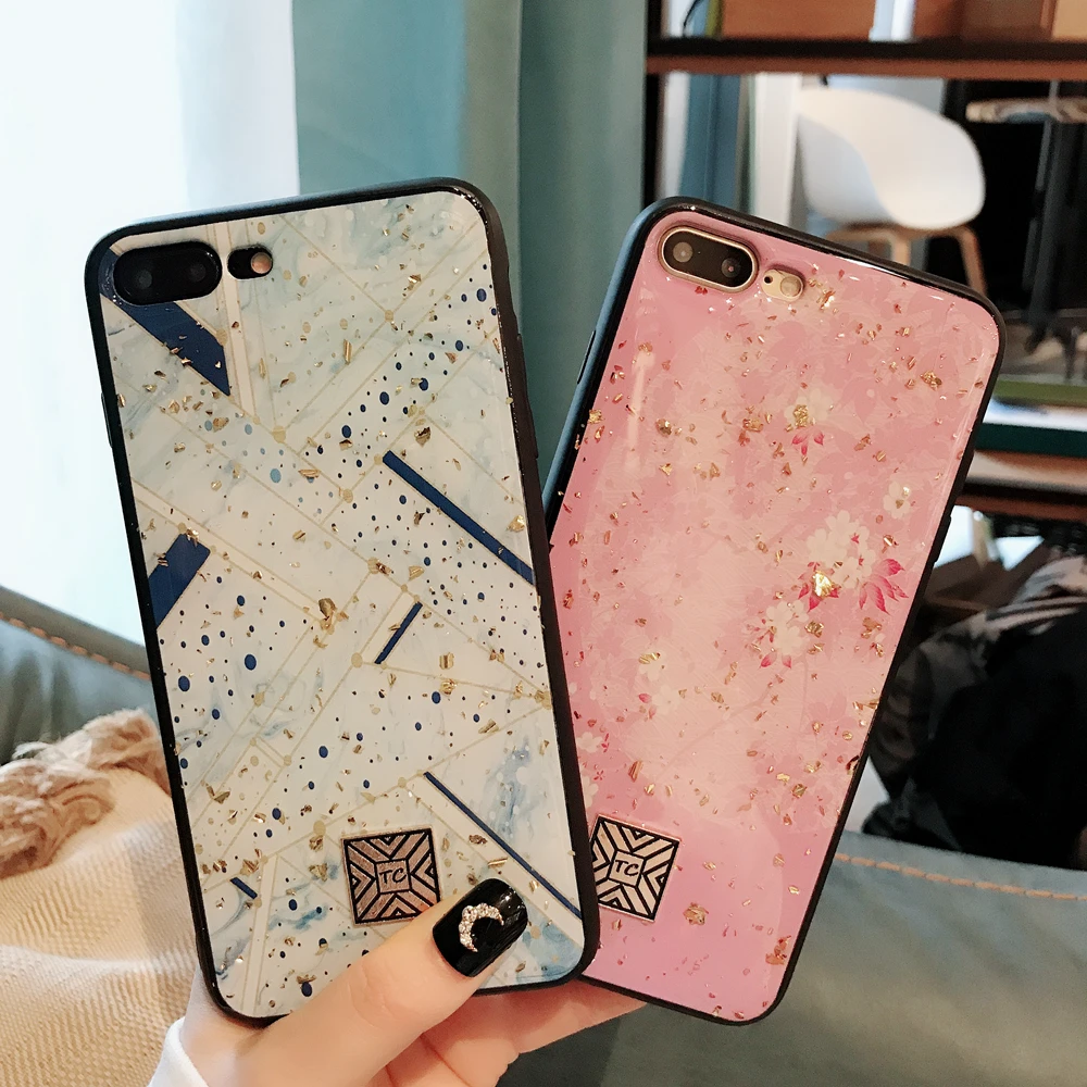 Модный Блестящий чехол для iPhone 8 7plus 6 6s Plus X XS Max XR из мягкого ТПУ с геометрическим