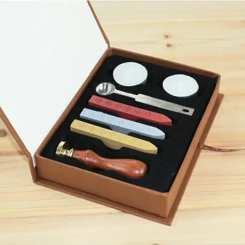 

Retro Greetings words Sealing Wax Stamp set with gift Box Deluxe Gift stamps set Office & School Supplies