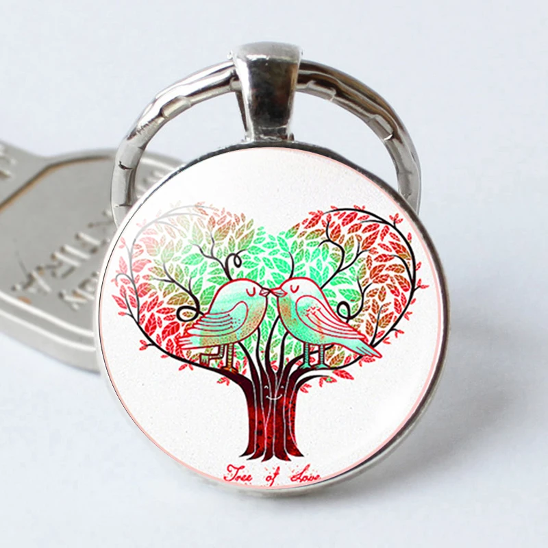 Кольцо брелок с имитацией дерева|tree key chain|key chain ringkey |
