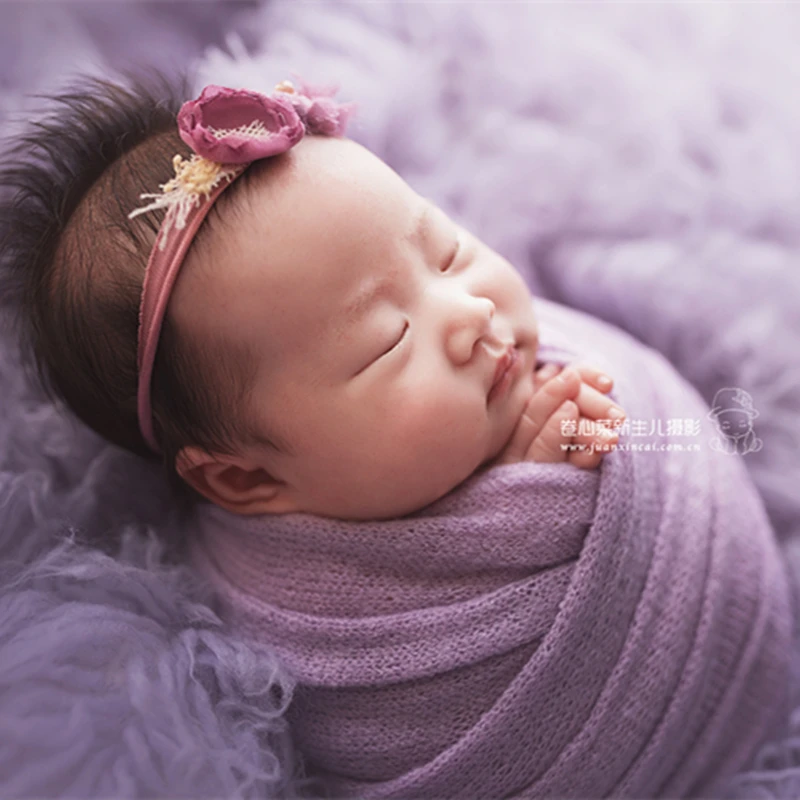 Newborn Knit Stretch Wrap Jersey Stretchy baby Photo Prop Layering Blanke | Мать и ребенок