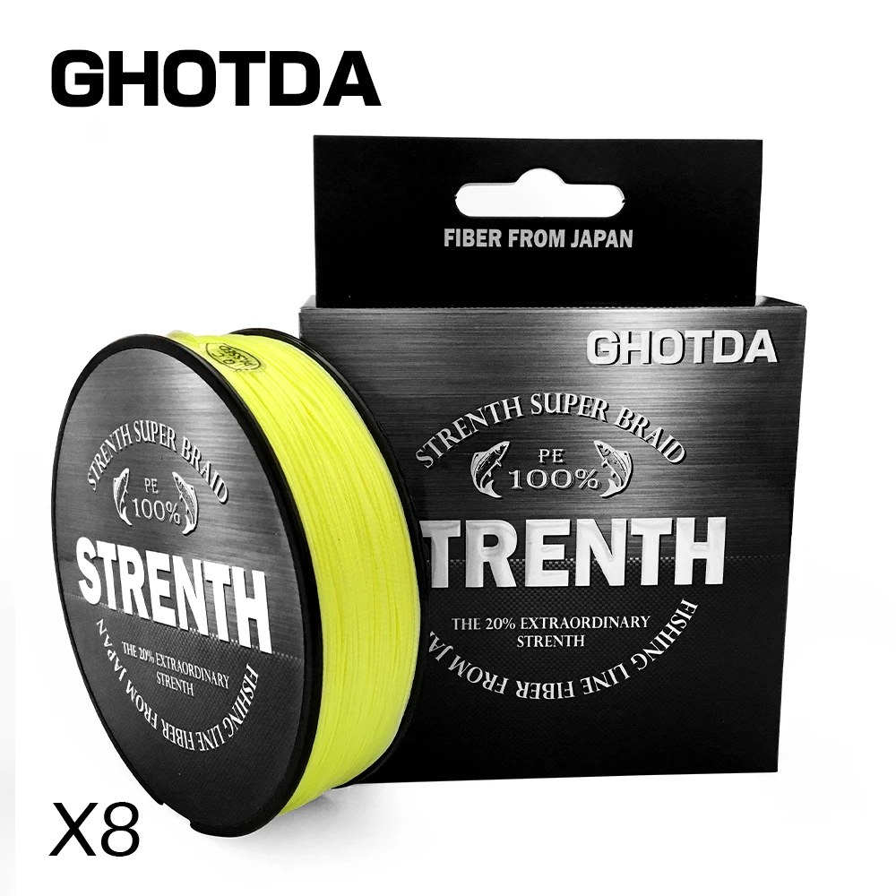 Новинка GHOTDA 100 м многонитевая леска 20LB-88LB PE супер сильная плетеная для рыбалки 8x