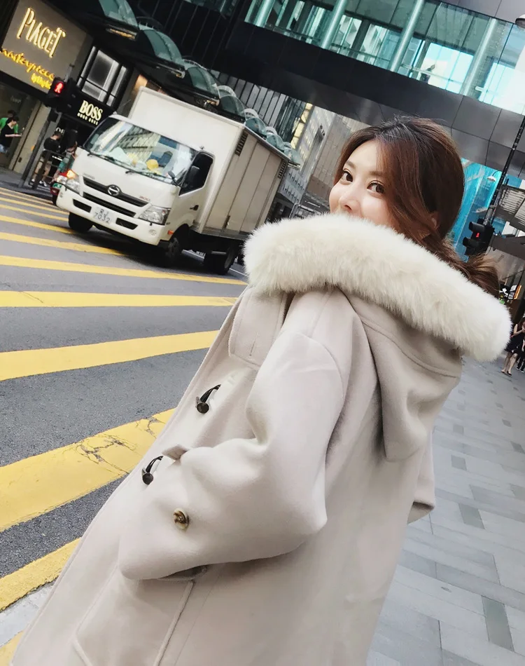 Новинка 2018 года! осенне-зимнее женское свободное шерстяное пальто с пряжкой