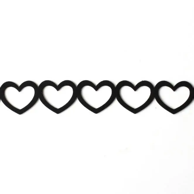 Женское бархатное ожерелье чокер Черное короткое колье из полиэстера с вырезами