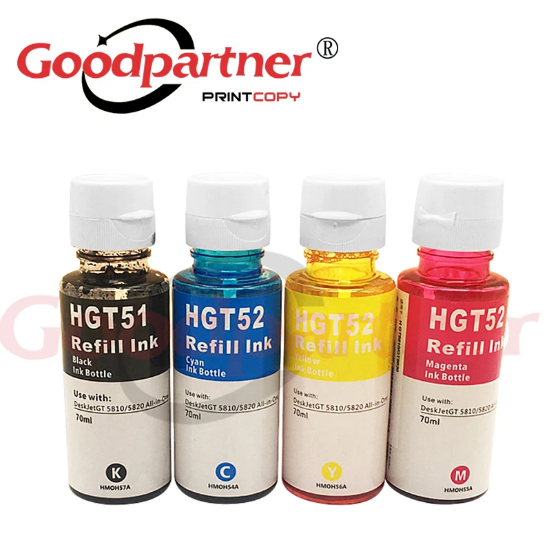 GT51 GT52 многоразовый СНПЧ набор чернильных чернил для HP DeskJet GT 5810 5820 GT5810 GT5820 51 52 Tank 310