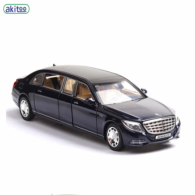 Модель автомобиля akitoo Maybach s650 из сплава 6 открытых дверей расширенная версия