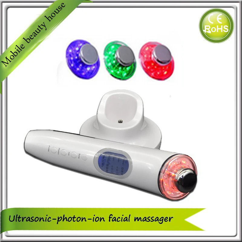 

Ultrasonic Galvanic Ion Led Photon Therapy Skin Care Facial Beauty Acne Wrinkle Freckle Remover Treatment Machine Rechargeable