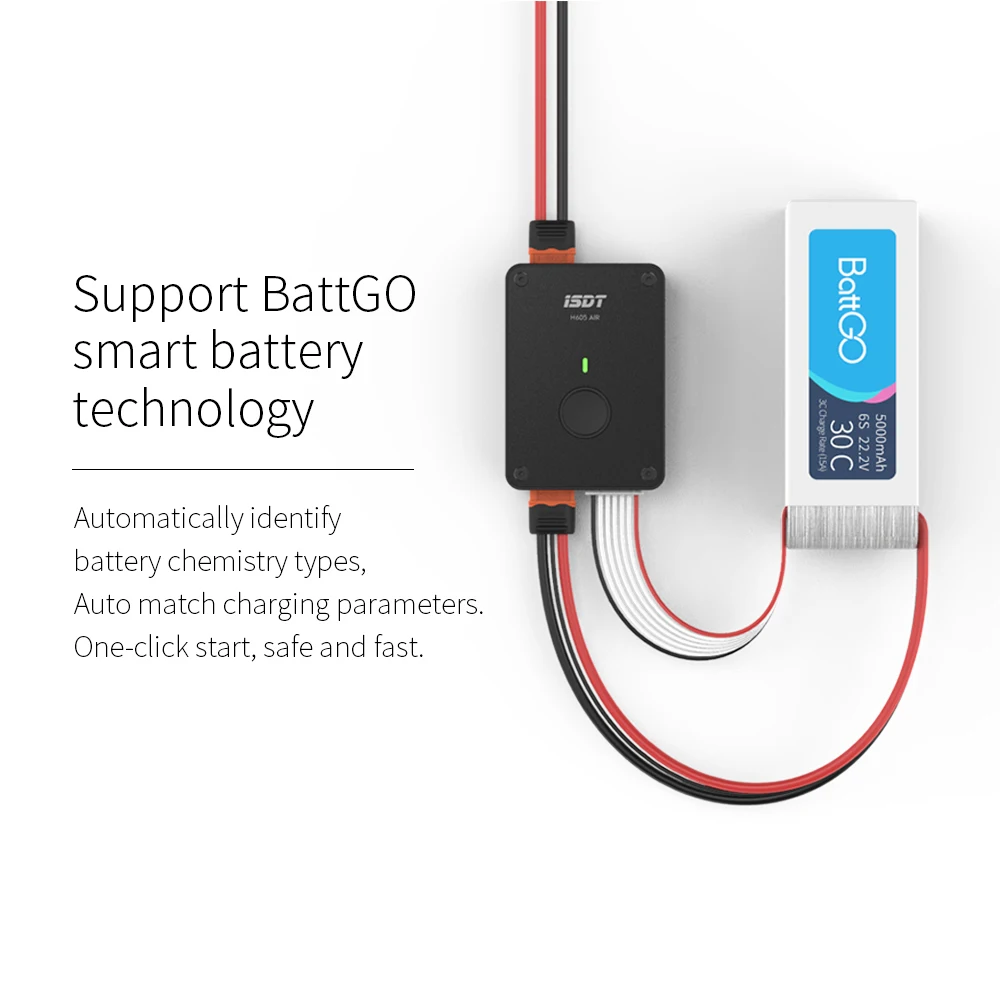 ISDT H605 Air 50 Вт 5A DC 2S-6S Lipo аккумулятор умное зарядное устройство Bluetooth с управлением
