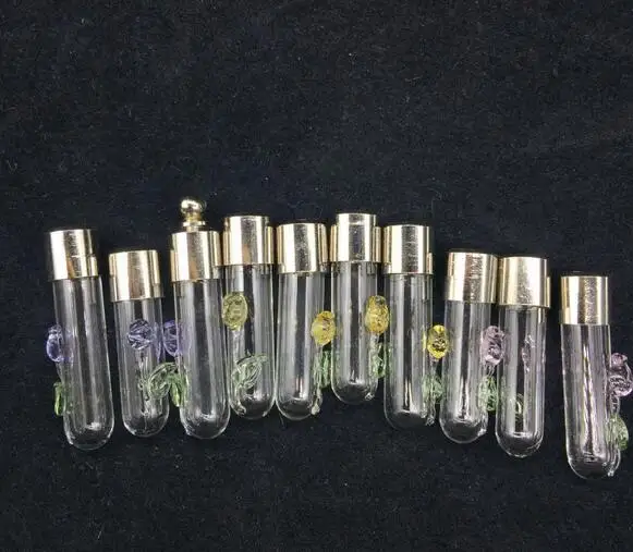 10 наборов прозрачных маленьких тюльпанов стеклянный рис для имени флакон