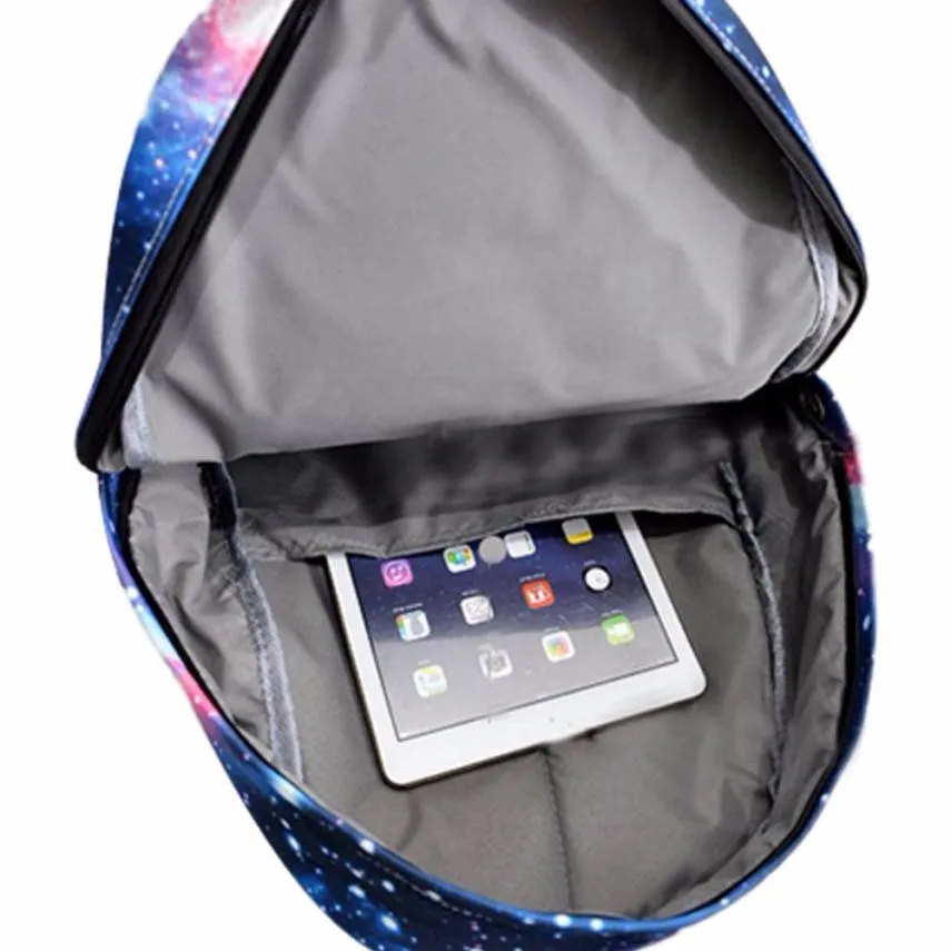 

Galaxy Pattern Unisex Travel Backpack Canvas Leisure Bags School Bag Men Women Galaxy Print Large School Backpack Shoulder Bag