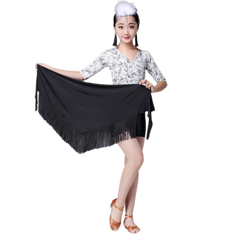 

Girls Latin Dance Costume Kids Practice Clothes Children Professional Performance Dress Latin Dance Competition Dress DQL1030