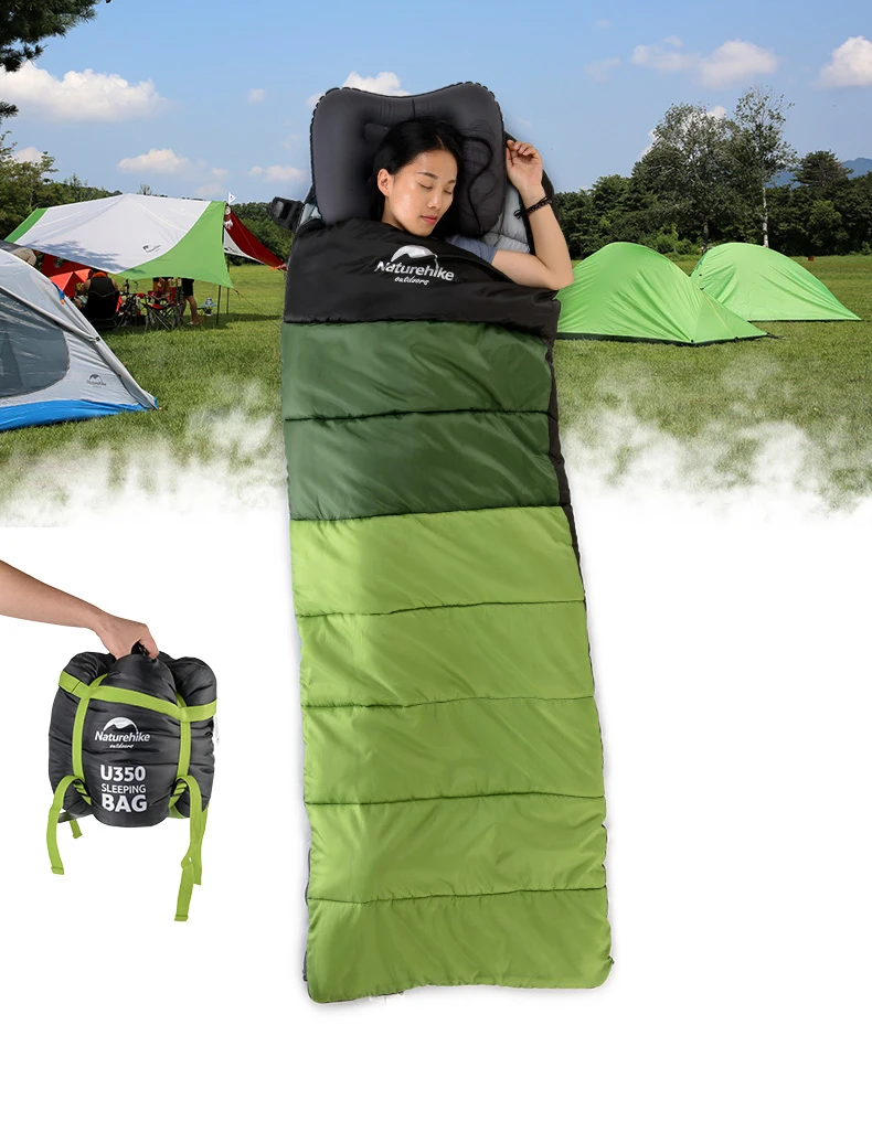 Naturehike открытый кемпинг взрослый спальный мешок водонепроницаемый держать тепло три сезона весна лето спальный мешок для кемпинга путешествия
