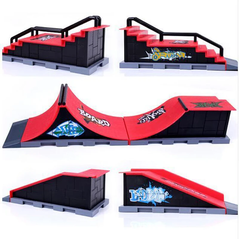Finger Skateboards Skate Park Ramp Parts для Tech TRAINING Deck детский подарочный набор пальчиковые