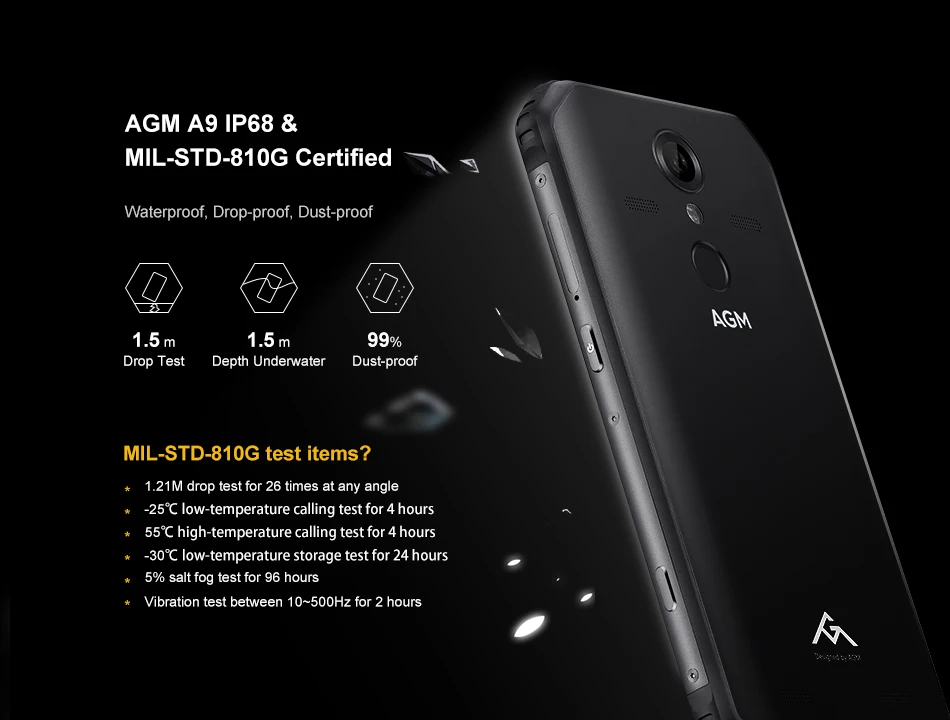 Оригинальный AGM A9 IP68 водонепроницаемый смартфон 5 99 дюйма 18:9 Восьмиядерный Snapdragon