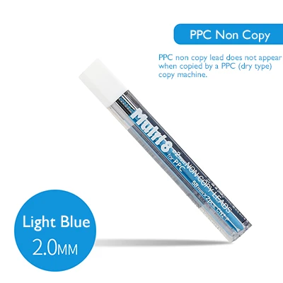 LifeMaster Pentel Multi 8 Lead Refill механические стержни для карандаша 2,0 мм цветные карандаши графит Скрапбукинг дизайн канцелярские принадлежности - Цвет: Non Copy Light Blue