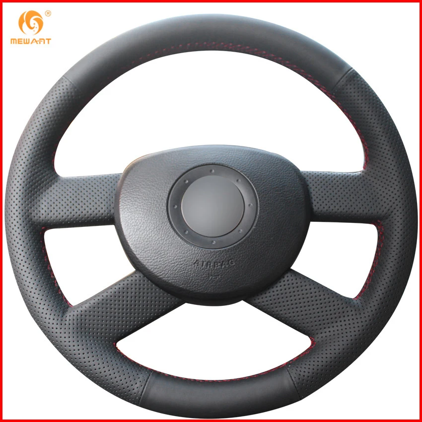 MEWANT для Volkswagen VW Polo 2003 2004 2005 2006 черные чехлы рулевого колеса автомобиля из