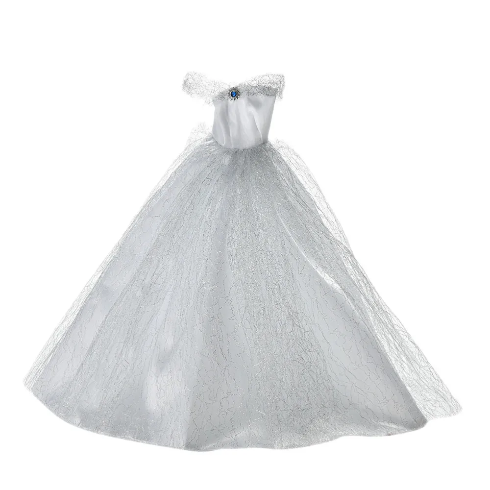 Hot Sale 7 Colors Available High Quality Handmake Wedding Princess Dress Elegant Clothing Gown For for Barbie Doll Dresses