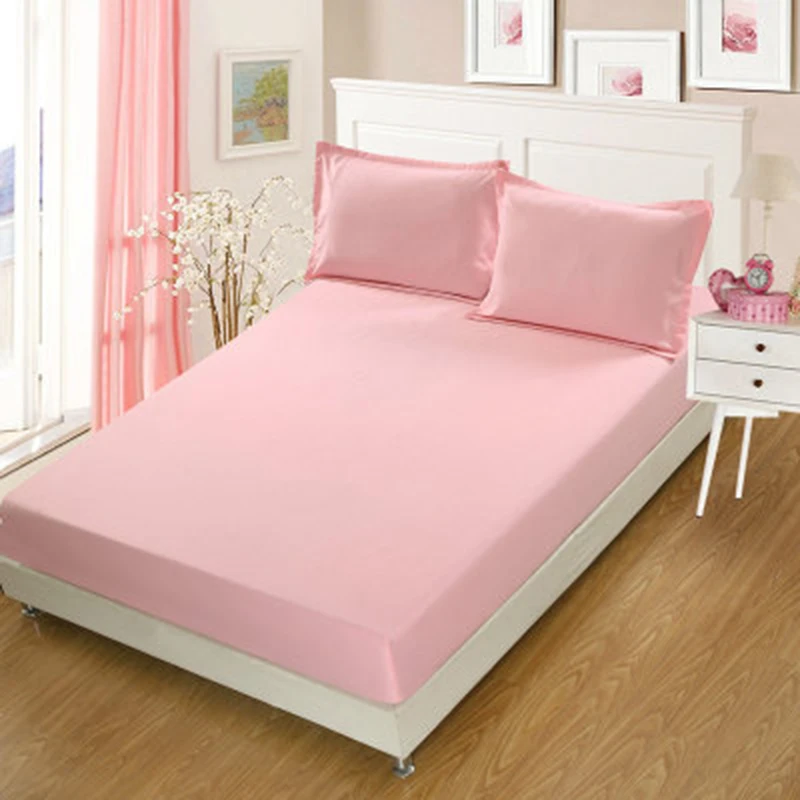 

Pure color cotton mattress cover hotel accommodation 1.8 m bed cover mattress 1.5 m / 2 m mattress home decoration cover2019