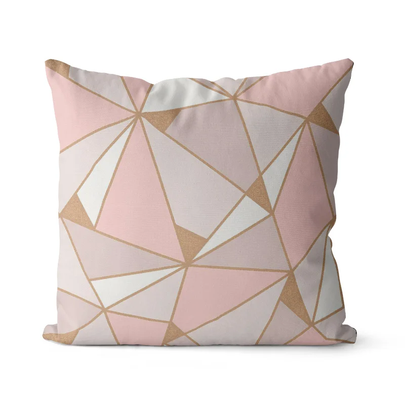 Logoadds Подушка Чехол из розового золота с геометрическим рисунком ананаса
