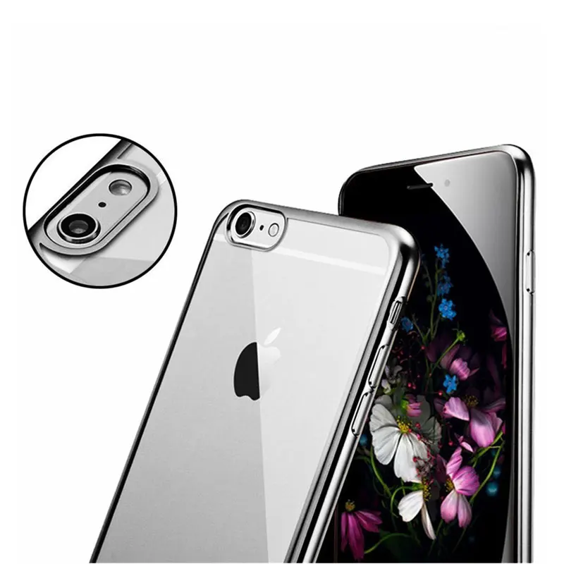 500 шт./лот гальванический чехол для телефона Роскошный из ТПУ и силикона мягкая