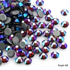 Фиолетовый АВаметист АВ SS6-SS30 стразы с плоской задней частью, горячая фиксация, с украшением в виде кристаллов стекло 3A стразы s одежда свадебное платье одежда драгоценный камень