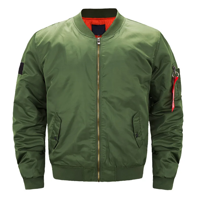 Мужская куртка-пилот MA1 большие размеры 4XL 5XL куртка-бомбер с американским флагом