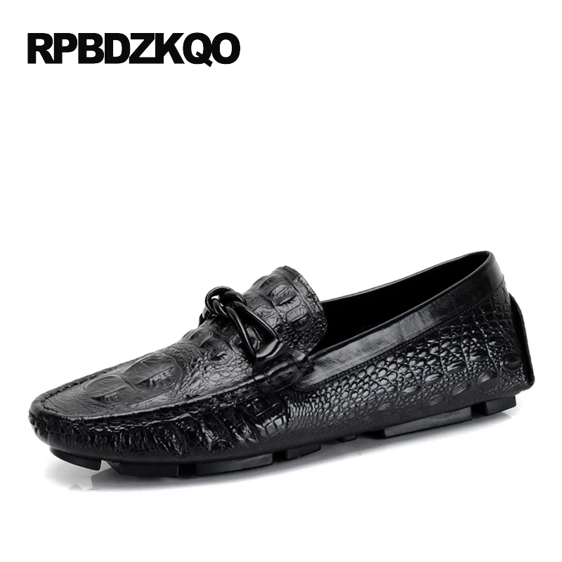 Men Casual Shoes Hot Sale Burgundy Black Alligator Loafers Cow Leather Slip On Real Crocodile 2017 Fashion Genuine Moccasins | Обувь