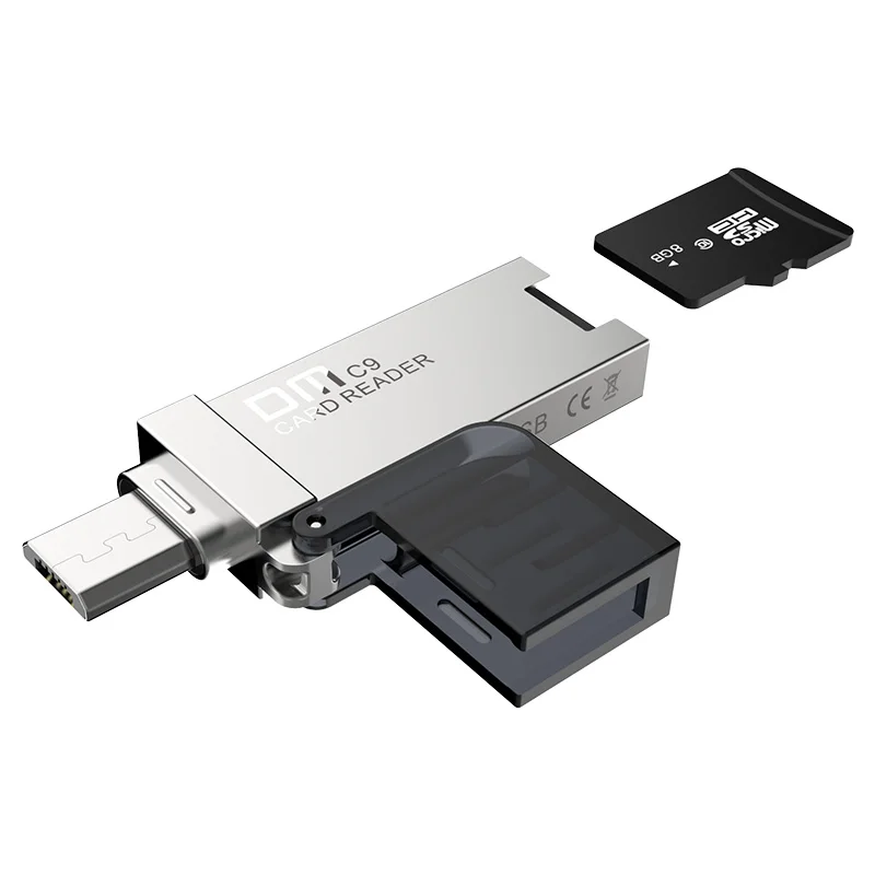 Считыватель карт памяти DM CR009 OTG Micro SD/TF для смартфонов на Android с интерфейсом USB|memory