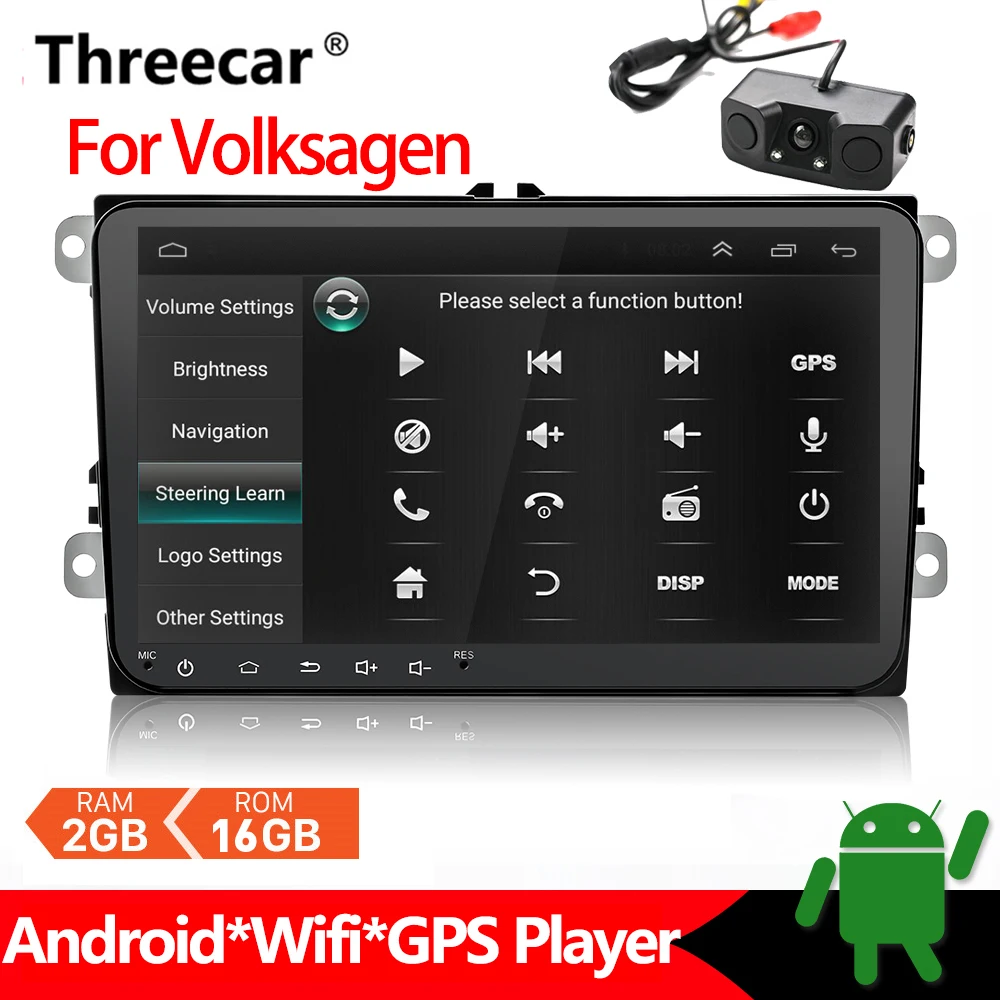 with pz451 camera 2 Din Android 8,1 Автомобильный мультимедийный для Amarok волксаген VW Passat B6 golf 56 Skoda Octavia 2 Superb 2 Seat Leon Navigation 2+ 16G - Цвет: with pz451 camera