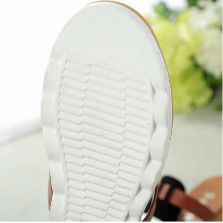 Student sandals female slippers 2018 new summer women slope with high heels thick bottom casual Korean fashion fish mouth wild | Обувь