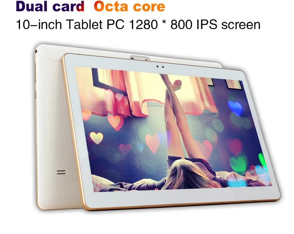Планшет на Android 10 дюймов Восьмиядерный 3G WCDMA 4 Гб ОЗУ 64 ПЗУ 1280*800 IPS две камеры 7 0 GPS