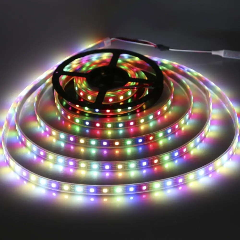 SK6812 RGBW(аналогичный ws2812b) Светодиодная лента 4в1 1 м/4 м/5 м 30/60/144 led/пикселей/м индивидуальный адресуемый IP30/IP65/IP67 лента 5 м