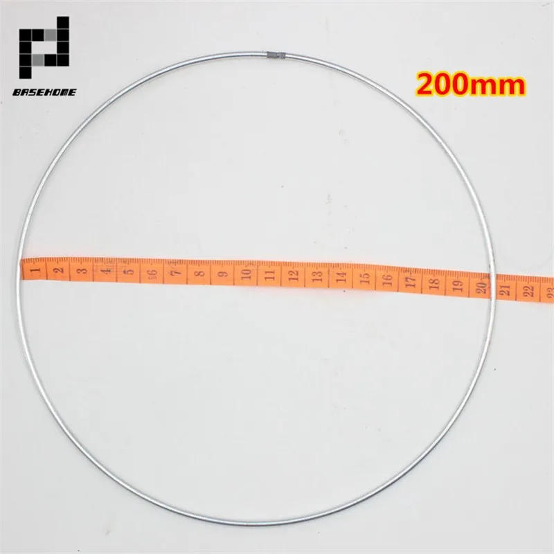 200mm BASEHOME 10 шт. 35-200 мм Ловец снов круглые кольца фурнитура Висячие Круглые Железные круги соединитель индийская Сеть Ювелирные изделия брелок DIY - Цвет: 200mm