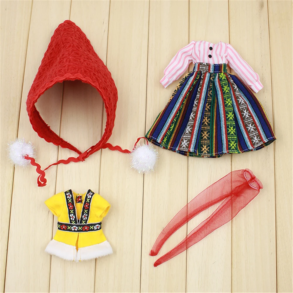Одежда для 1/6 Blyth ICY кукла Licca костюм 1 шт. зимнее очарование русское платье игрушки