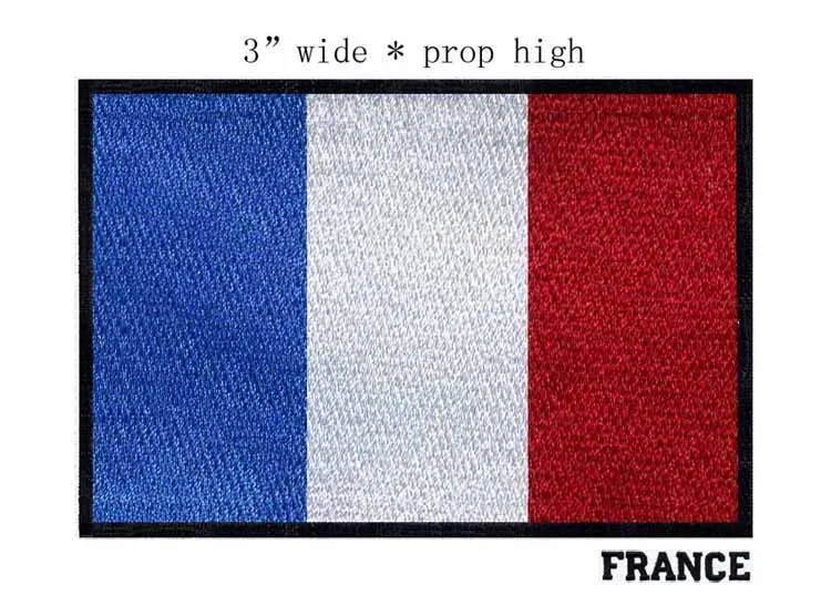 France 58B 1 шт., ширина 7,62 см, флаг страны, нашивки, нашивки, вышитые, США, Великобритания, Франция, Египет, флаг, тактические, военные, железные нашивки, армейская аппликация - Цвет: France 58B