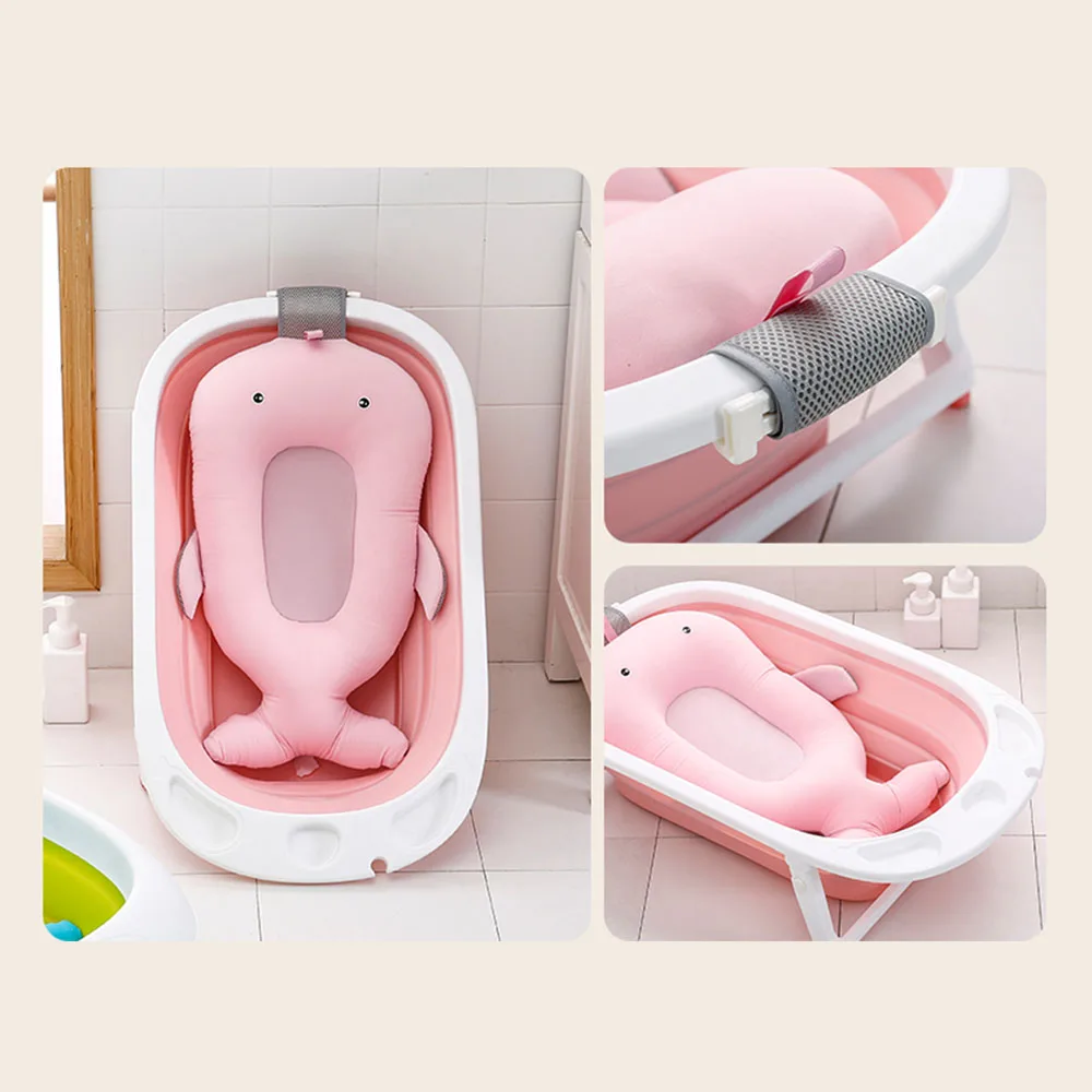 Whale Shape Portable Safety Security Bath Seat Support Air Cushion Bed Babies Infant Baby Pad Non-Slip Bathtub Mat | Мать и ребенок