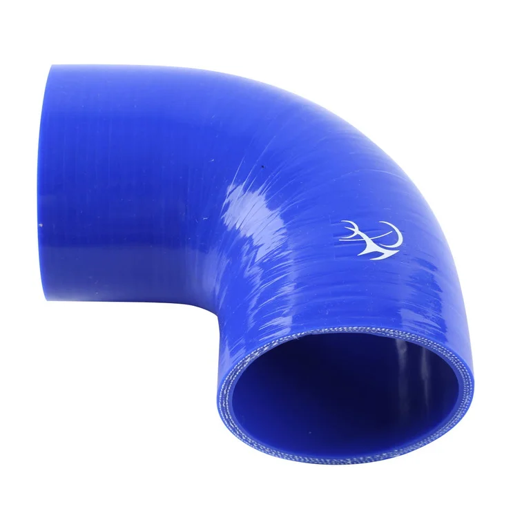 

Blue 90 Degree Elbow Reducer Silicone Hose Coupler 3-PLY Reinforced 2.50”-2.75”