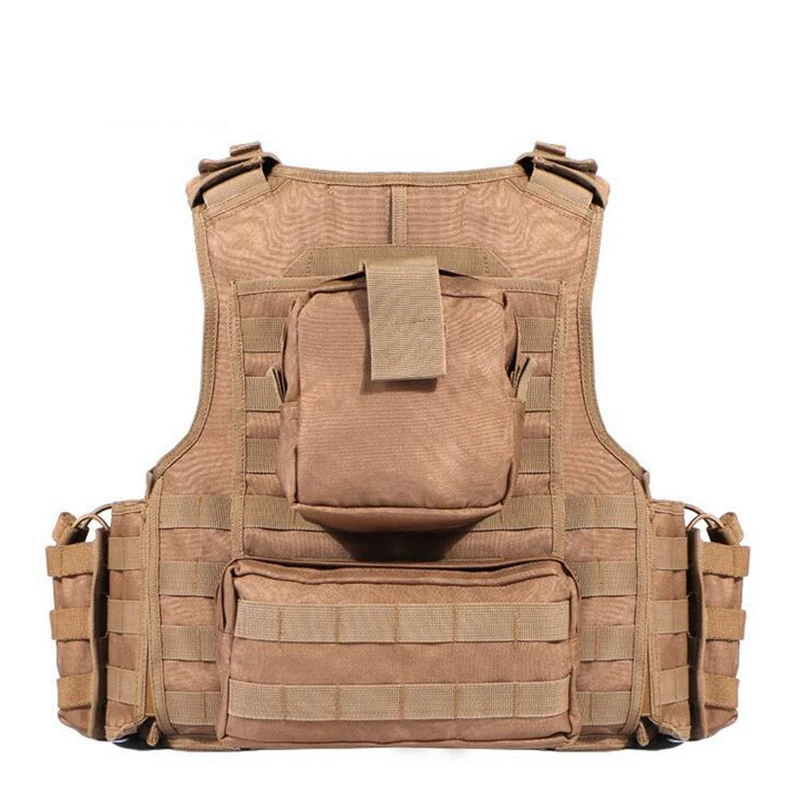 Тактический страйкбол боевой жилет с MOLLE Mag EDC мешки песок/койот/Тан/хаки