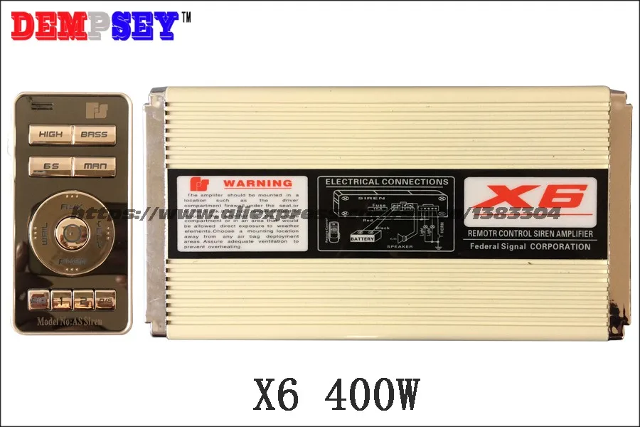 FS X6 400 Вт Беспроводная сирена и динамик для автомобиля 28 тонов двухканальный с микрофоном, полицейская сирена, 2 динамика