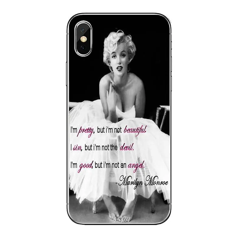 Мягкие прозрачные чехлы для iPod Touch iPhone 4 4S 5 5S 5C SE 6 6S 7 8 X XR XS Plus MAX Мэрилин Монро Pinup Girl