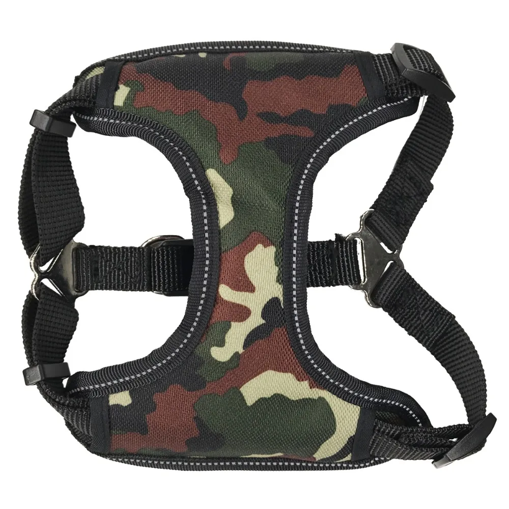 Adjustable Reflective Dog Harness Vest Breathable Mesh Fabric Padded No Pull for Small Medium Large Dogs | Дом и сад