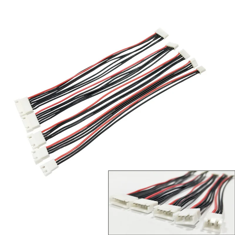 5 шт./лот Удлинительный кабель для зарядки батарей 1S 2S 3S 20 см 22AWG Lipo RC Lipo|Детали и